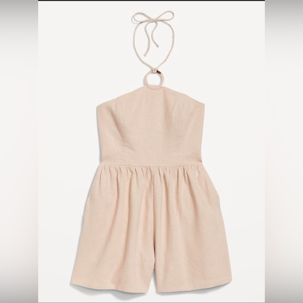 NWT Set of 2 Linen Rompers - Picture 2 of 5